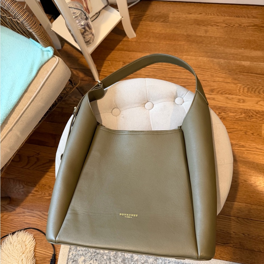 Maison Pourchet Sevigne large hobo khaki - Picture 8 of 16